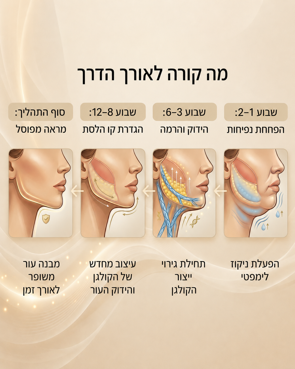 מסיכת קולגן לעיצוב קו הלסת